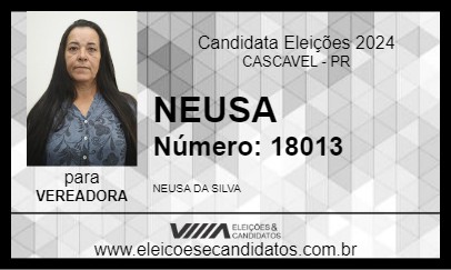 Candidato NEUSA 2024 - CASCAVEL - Eleições