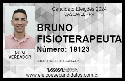 Candidato BRUNO FISIOTERAPEUTA 2024 - CASCAVEL - Eleições