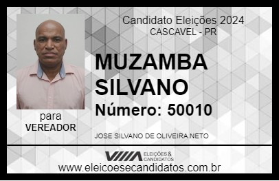 Candidato MUZAMBA SILVANO 2024 - CASCAVEL - Eleições