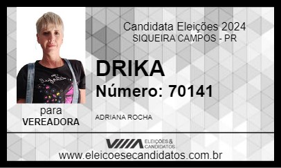 Candidato DRIKA 2024 - SIQUEIRA CAMPOS - Eleições