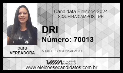 Candidato DRI 2024 - SIQUEIRA CAMPOS - Eleições