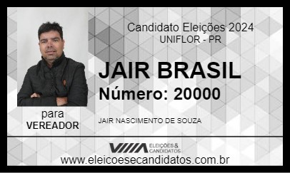 Candidato JAIR BRASIL 2024 - UNIFLOR - Eleições