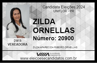 Candidato ZILDA ORNELLAS 2024 - UNIFLOR - Eleições