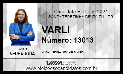 Candidato VARLI 2024 - SANTA TEREZINHA DE ITAIPU - Eleições