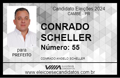 Candidato CONRADO SCHELLER 2024 - CAMBÉ - Eleições