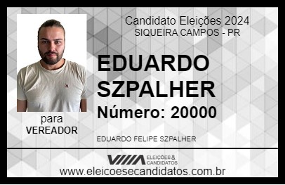 Candidato EDUARDO SZPALHER 2024 - SIQUEIRA CAMPOS - Eleições