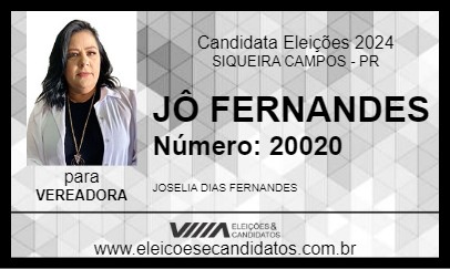 Candidato JÔ FERNANDES 2024 - SIQUEIRA CAMPOS - Eleições