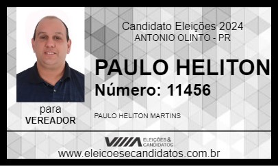 Candidato PAULO HELITON 2024 - ANTONIO OLINTO - Eleições