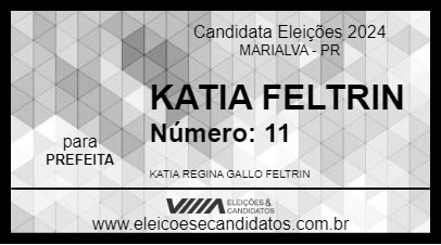 Candidato KATIA FELTRIN 2024 - MARIALVA - Eleições