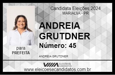 Candidato ANDREIA GRUTDNER 2024 - MARIALVA - Eleições