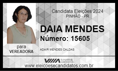 Candidato DAIA MENDES 2024 - PINHÃO - Eleições