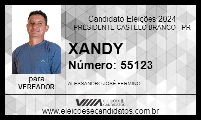 Candidato XANDY 2024 - PRESIDENTE CASTELO BRANCO - Eleições