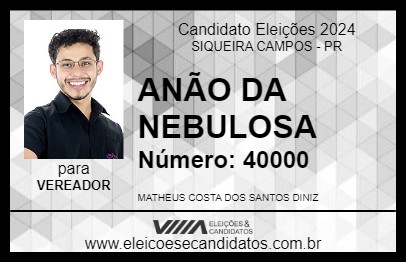 Candidato ANÃO DA NEBULOSA 2024 - SIQUEIRA CAMPOS - Eleições