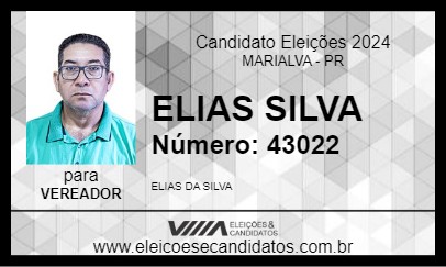 Candidato ELIAS SILVA 2024 - MARIALVA - Eleições