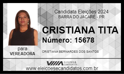 Candidato CRISTIANA TITA 2024 - BARRA DO JACARÉ - Eleições