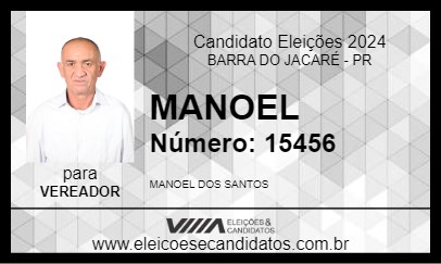 Candidato MANOEL 2024 - BARRA DO JACARÉ - Eleições