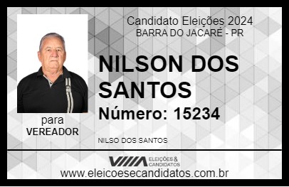 Candidato NILSON DOS SANTOS 2024 - BARRA DO JACARÉ - Eleições