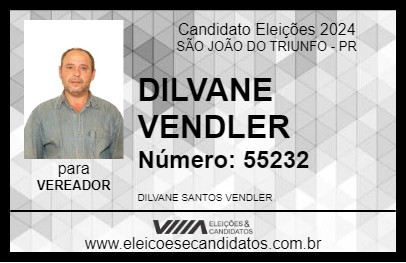 Candidato DILVANE VENDLER 2024 - SÃO JOÃO DO TRIUNFO - Eleições