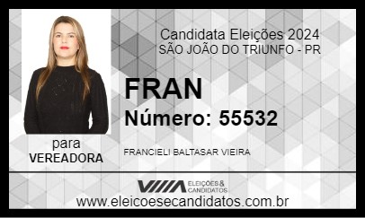 Candidato FRAN 2024 - SÃO JOÃO DO TRIUNFO - Eleições