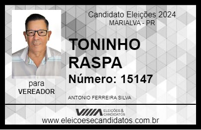 Candidato TONINHO RASPA 2024 - MARIALVA - Eleições