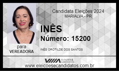 Candidato INÊS 2024 - MARIALVA - Eleições