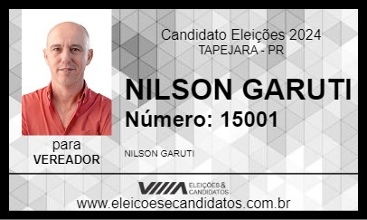 Candidato NILSON GARUTI 2024 - TAPEJARA - Eleições