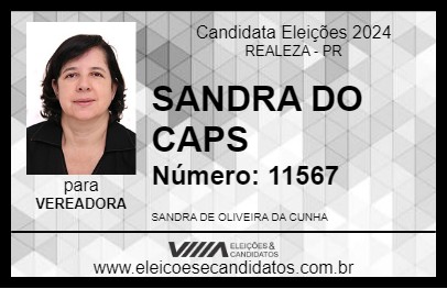 Candidato SANDRA CUNHA 2024 - REALEZA - Eleições