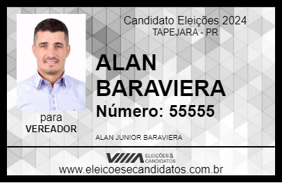 Candidato ALAN BARAVIERA 2024 - TAPEJARA - Eleições