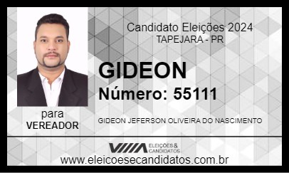 Candidato GIDEON 2024 - TAPEJARA - Eleições