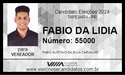 Candidato FABIO DA LIDIA 2024 - TAPEJARA - Eleições