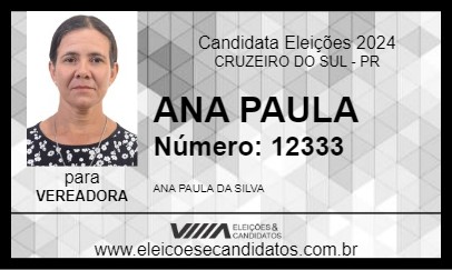 Candidato ANA PAULA 2024 - CRUZEIRO DO SUL - Eleições