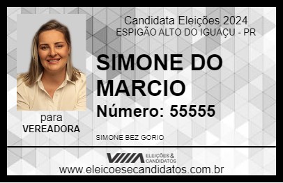 Candidato SIMONE DO MARCIO 2024 - ESPIGÃO ALTO DO IGUAÇU - Eleições