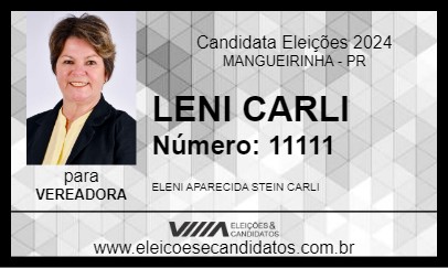 Candidato LENI CARLI 2024 - MANGUEIRINHA - Eleições