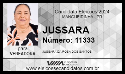 Candidato JUSSARA 2024 - MANGUEIRINHA - Eleições