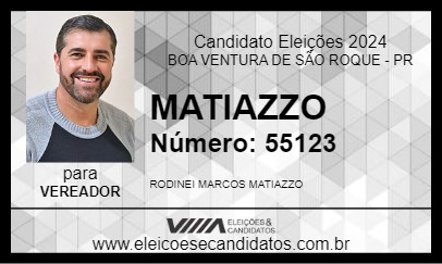 Candidato MATIAZZO 2024 - BOA VENTURA DE SÃO ROQUE - Eleições