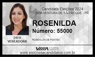 Candidato ROSENILDA 2024 - BOA VENTURA DE SÃO ROQUE - Eleições