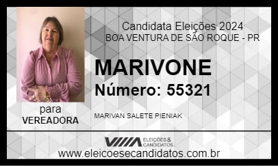 Candidato MARIVONE 2024 - BOA VENTURA DE SÃO ROQUE - Eleições