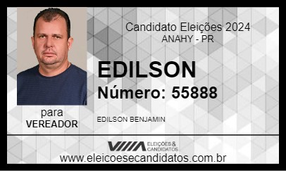 Candidato EDILSON  2024 - ANAHY - Eleições