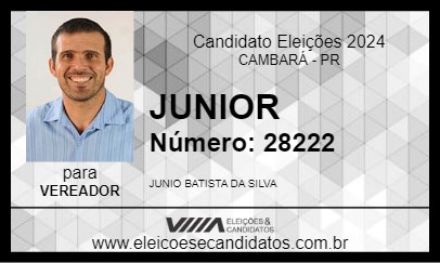 Candidato JUNIOR 2024 - CAMBARÁ - Eleições