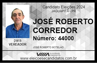 Candidato JOSÉ ROBERTO CORREDOR 2024 - JAGUAPITÃ - Eleições