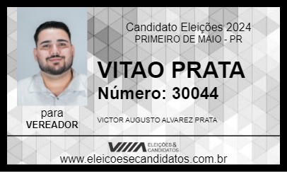 Candidato VITAO PRATA 2024 - PRIMEIRO DE MAIO - Eleições