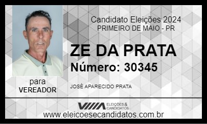 Candidato ZE DA PRATA 2024 - PRIMEIRO DE MAIO - Eleições