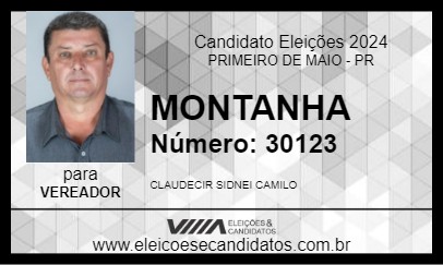 Candidato MONTANHA 2024 - PRIMEIRO DE MAIO - Eleições