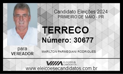 Candidato TERRECO 2024 - PRIMEIRO DE MAIO - Eleições