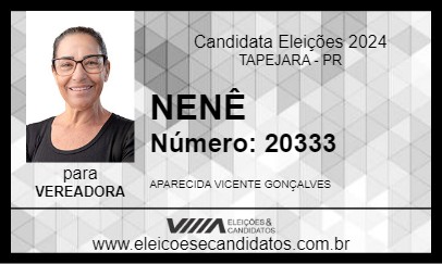 Candidato NENÊ 2024 - TAPEJARA - Eleições