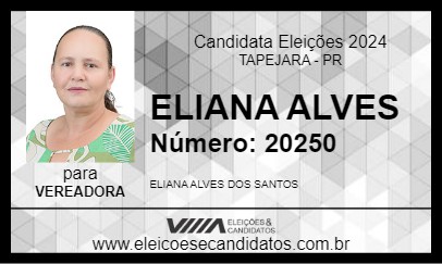 Candidato ELIANA ALVES 2024 - TAPEJARA - Eleições