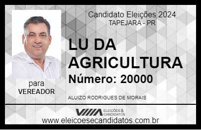 Candidato LU DA AGRICULTURA 2024 - TAPEJARA - Eleições