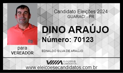 Candidato DINO ARAÚJO 2024 - GUARACI - Eleições