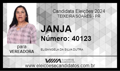 Candidato JANJA 2024 - TEIXEIRA SOARES - Eleições