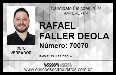 Candidato RAFAEL FALLER DEOLA 2024 - AMPÉRE - Eleições